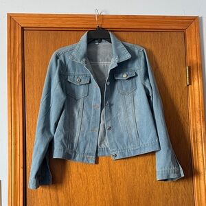 SHEIN Light Blue Denim Jacket